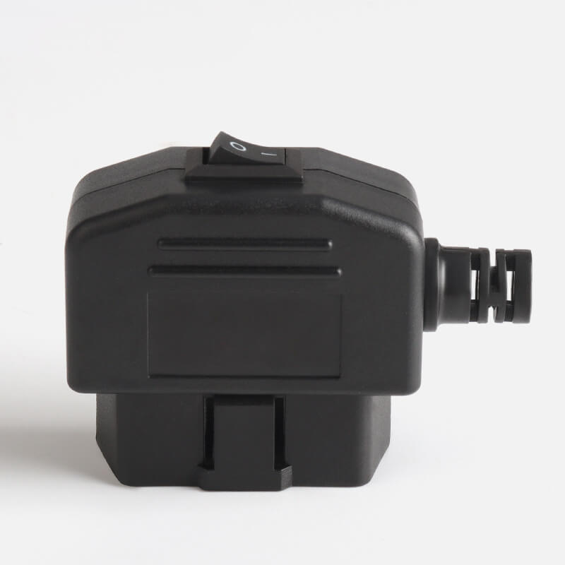 Elecbee Automobile OBD2 16 Pin Male connector OBD Shell Plug+Shell+Sr+Power Button+Screw Diagnostic