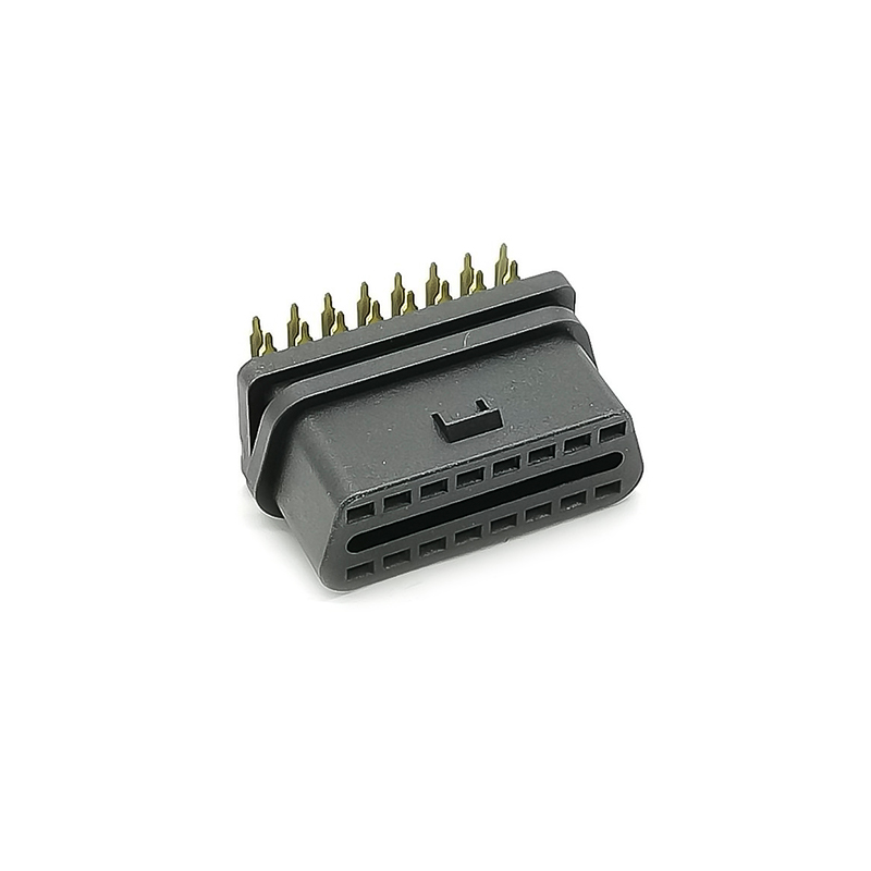 Elecbee OBD2 16 Pin 90° Right Angle Female OBD Connector OBD2 Gold Plated Plug J1962F Diagnostic