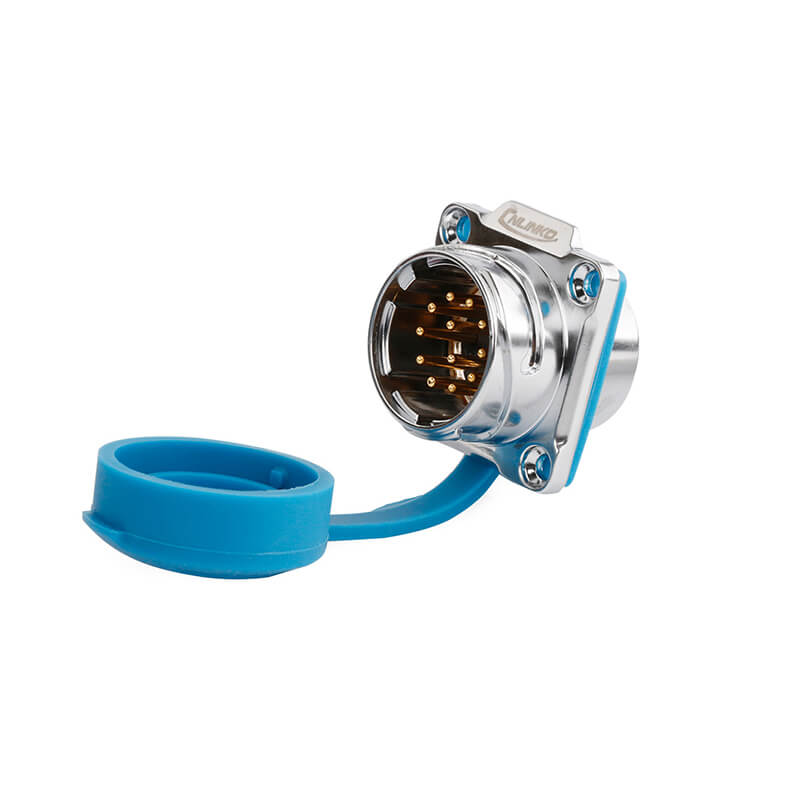 Elecbee DH24 12 Pin Male Socket Metal M20 Extension Cable Ends Ac Heavy Duty Welding Connector Adapter For Solar Pv