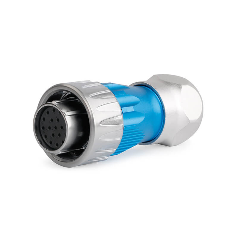 Elecbee DH24 19 Pin Metal Shell Waterproof Industrial Connector Solder Wire Power Cable Conector Female Plug