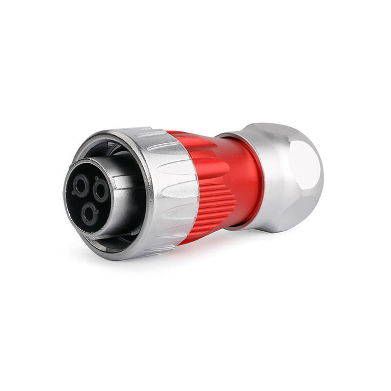 Elecbee DH24 3 Pin M20 Waterproof Circular Cable Wire Power Signal Connector Female Plug Adapter For Truck Tractor Car Industry