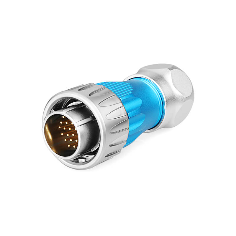 Elecbee DH24 Solder Wire Power Cable Conector Male Plug 24 Pin Metal Shell Waterproof Industrial Connector