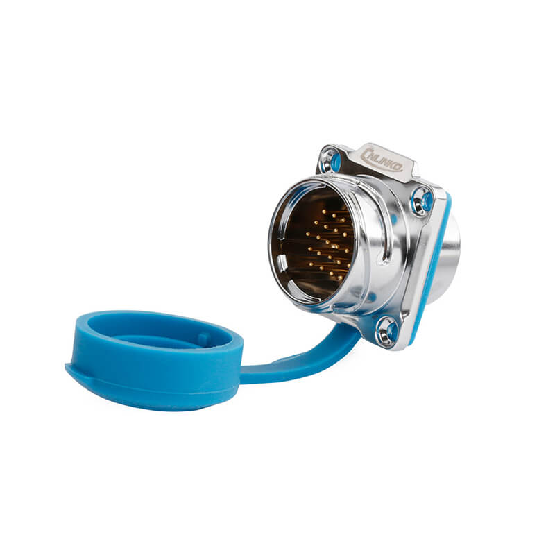 Elecbee DH24 Solder Wire Power Cable Conector Male Socket 24 Pin Metal Shell Waterproof Industrial Connector