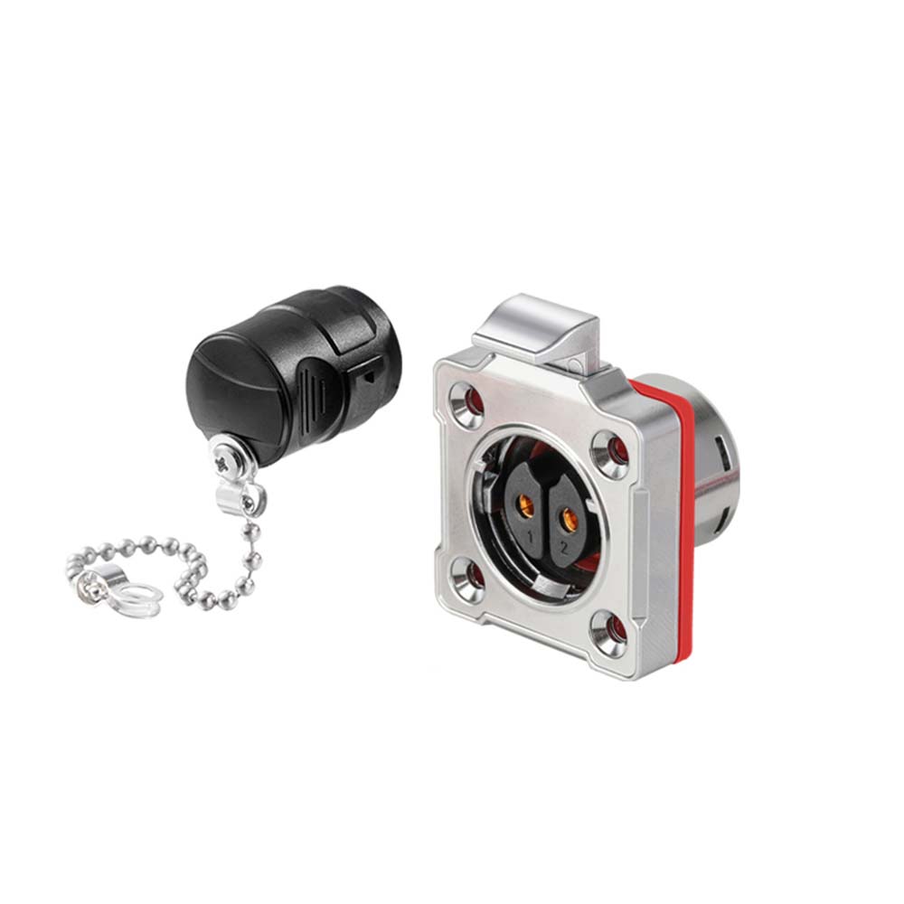 Elecbee Industrial Connector Bd20 Waterproof 2-Pin Aviation Metal Shell Female Socket