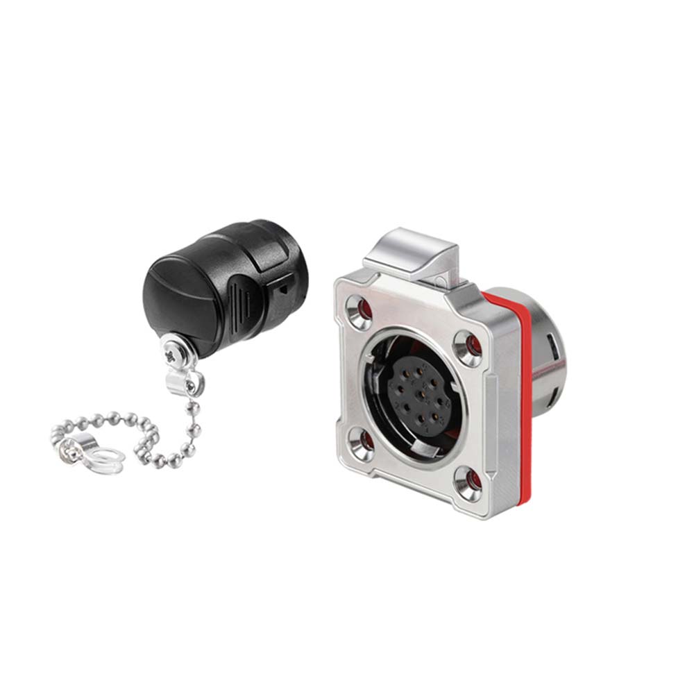 Elecbee Industrial Connector Bd20 Waterproof 9-Pin Aviation Metal Shell Female Socket