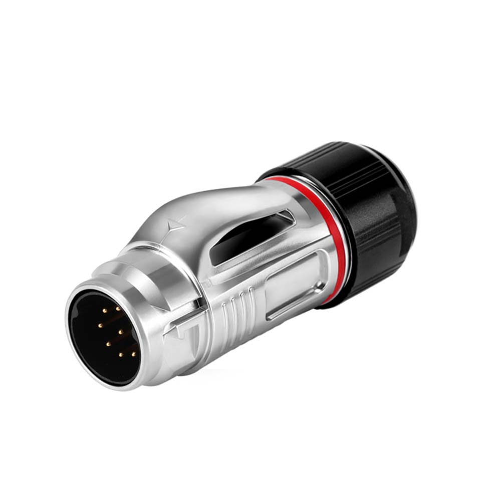 Elecbee Industrial Connector BD20 Waterproof 9-Pin Aviation Metal Shell Male Plug