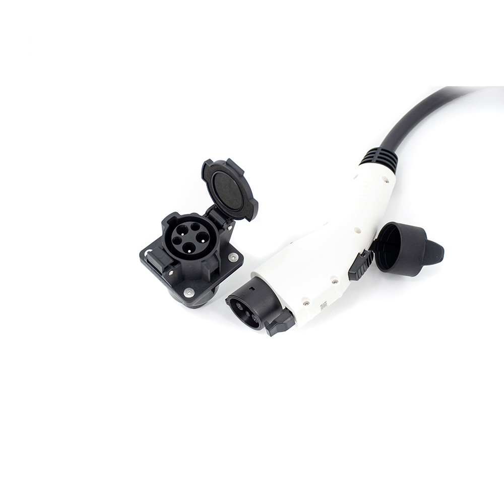 Elecbee 16A 240V AC Charging Plug SAE J1772 Standards Single Phase EV Quick Charger with 5M Cable