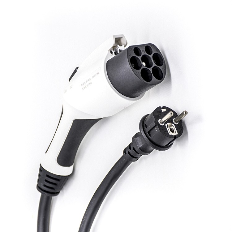 Elecbee GB/T AC Charging Connector Plug 16A 250V Single Phase EV Charger Mode 2 with 5 M Cable For Vehicle End