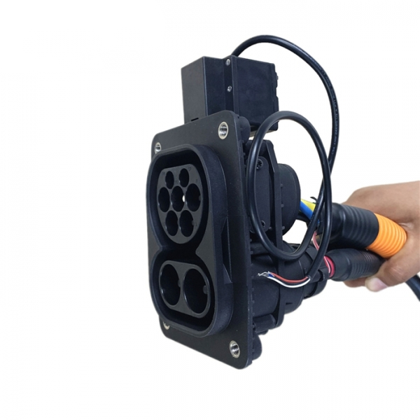Elecbee Single Phase EV High Voltage Charger with 5 M Cable IEC 62196-2 Standard CCS COMBO2 125A Socket Connector