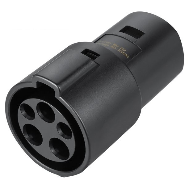 Elecbee TESLA to SAE J1772 EV Quick Charger Plug AC charging 60A 250V Connector Adapter