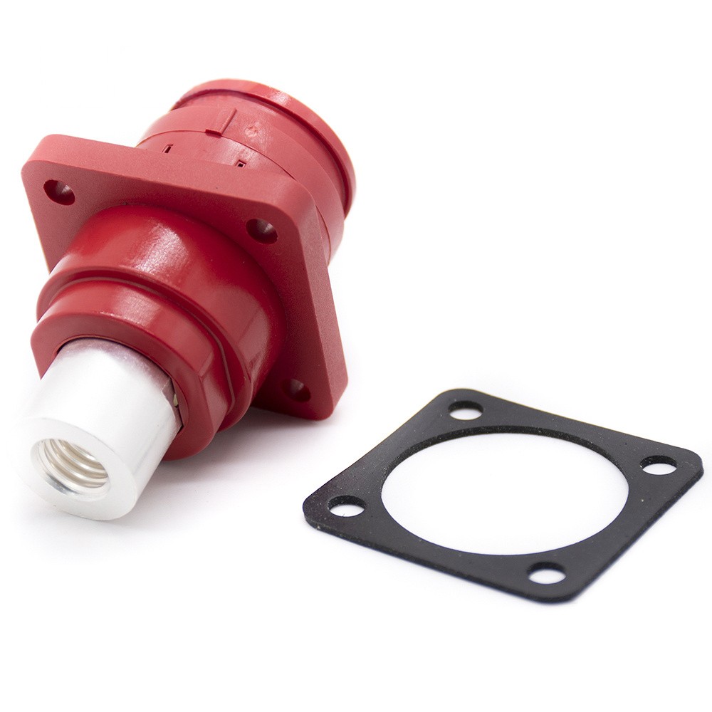 Elecbee 6mm IP67 Waterproof Energy Battery Storage Connector  Socket Female Straight IS Red