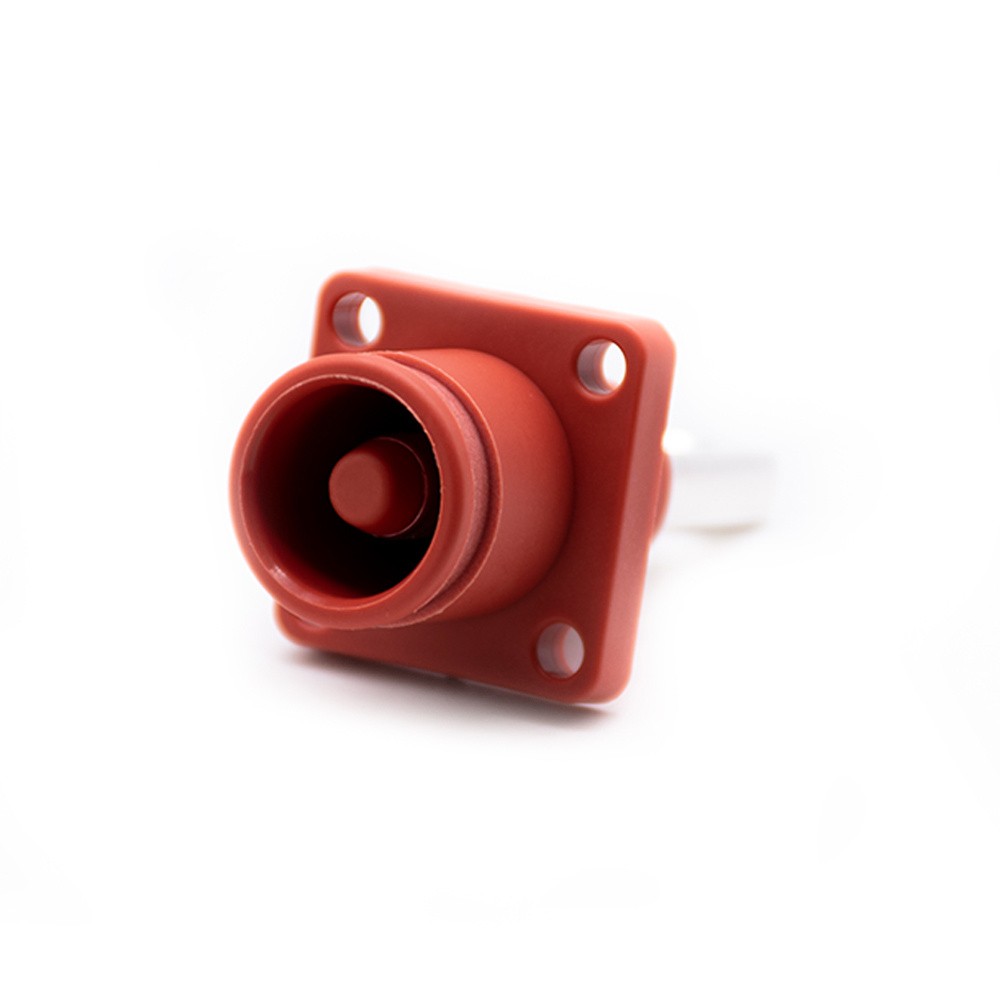 Elecbee Energy Battery Storage Connector  Socket Female Straight 12mm Bl Red IP67 Waterproof