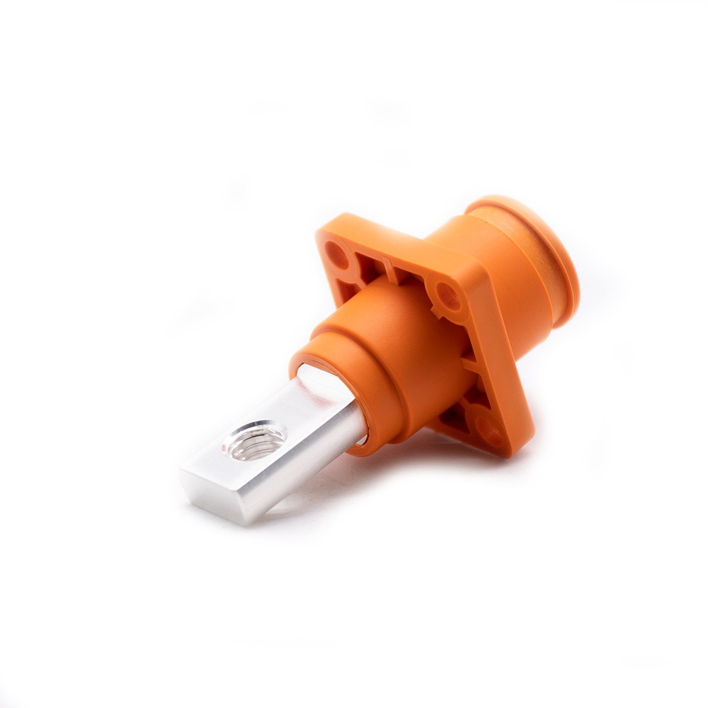 Elecbee IP67 Energy Battery Storage Connector  Socket Female Straight 12mm Bl Orange