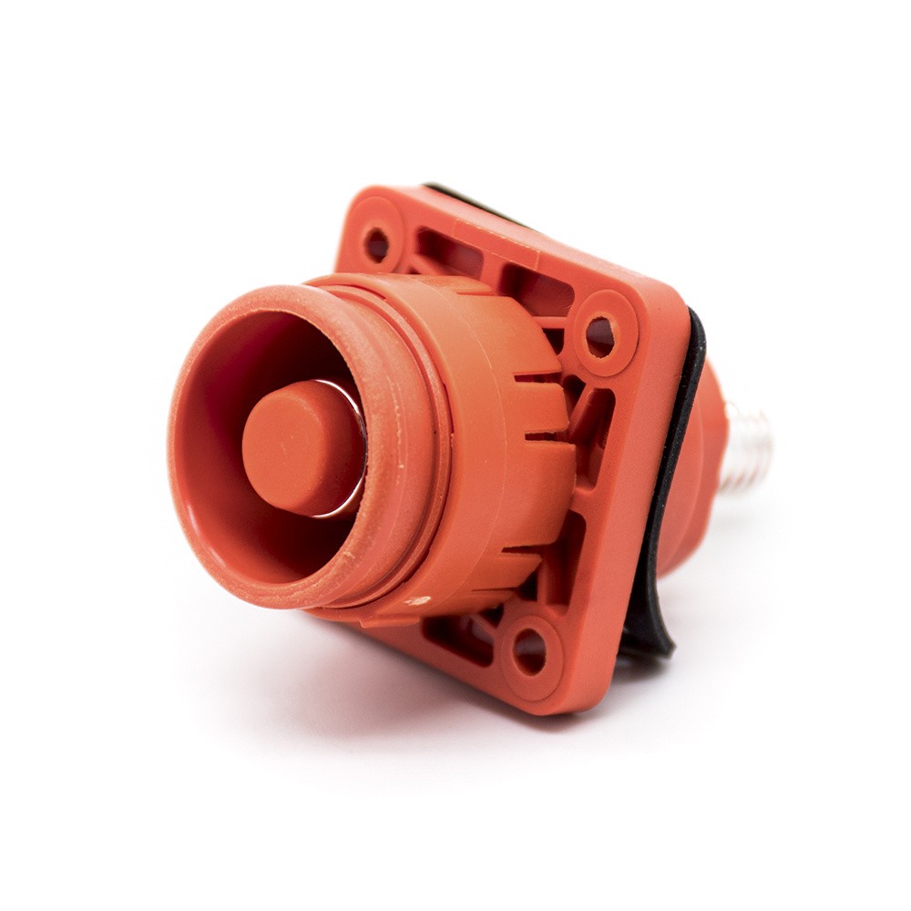Elecbee Socket Female Straight Energy Battery Storage Connector 8mm IS IP67 Orange