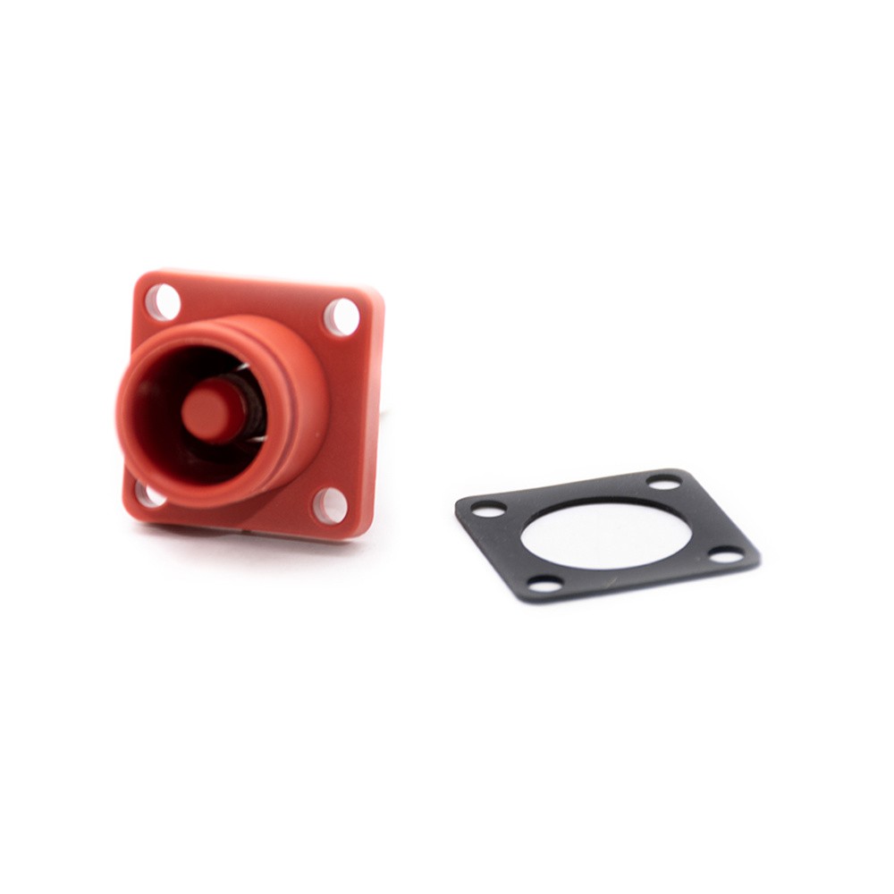 Elecbee Socket IP67 Waterproof Energy Battery Storage Connector Female Straight 12mm OS Red