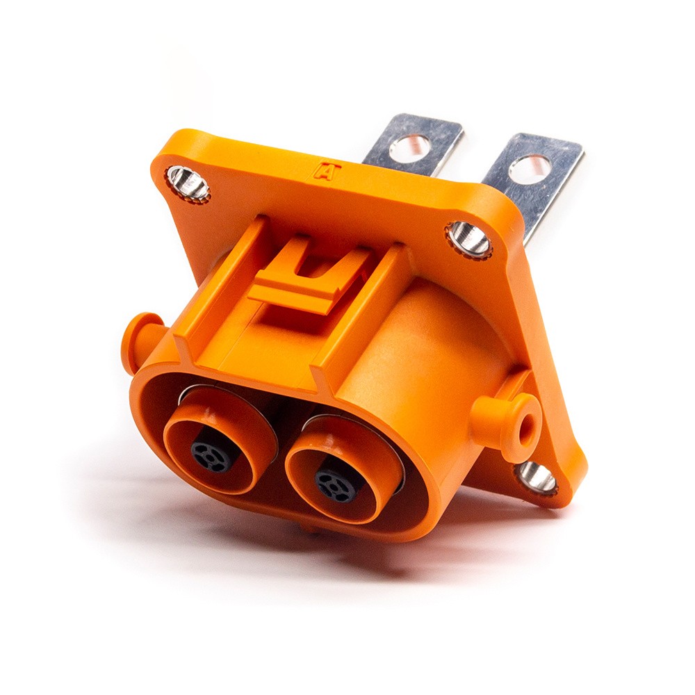 Elecbee HVIL 2pin Right Angle Plastic Socket 200A M8螺纹孔 IP67  HVIL Series Connector