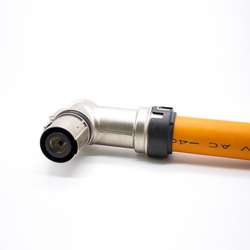 Elecbee HVIL 1pin Right Angle Metal Plug 350A 95mm² IP67  HVIL Series Connector