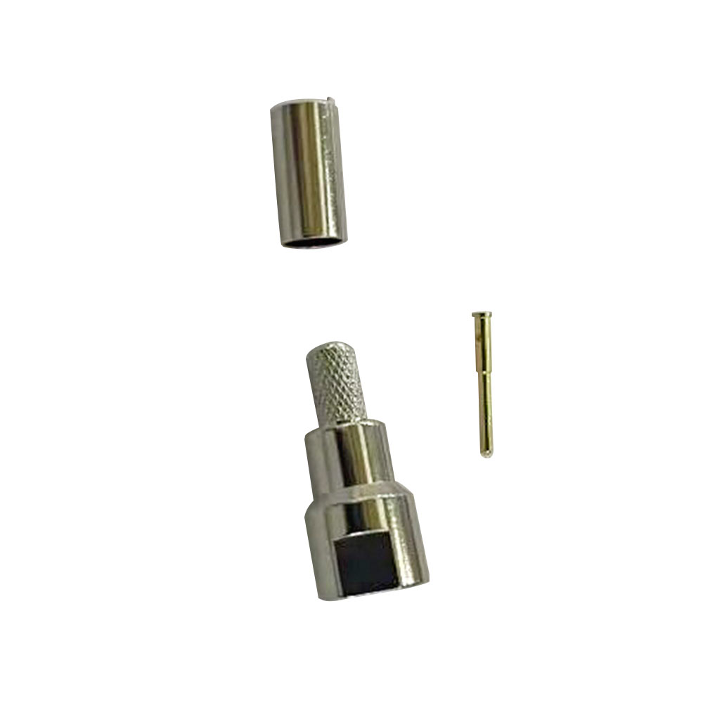 Elecbee FME Male Connector Nickel-plated Cable Mount Connector Crimp for cable RG58