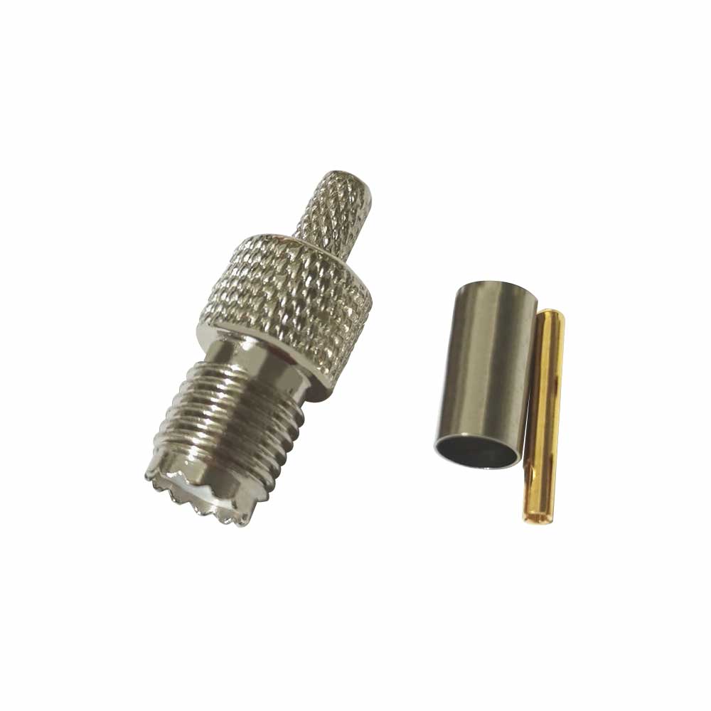 Elecbee Mini UHF Female Connector RF Coaxial Crimp Type for RG58