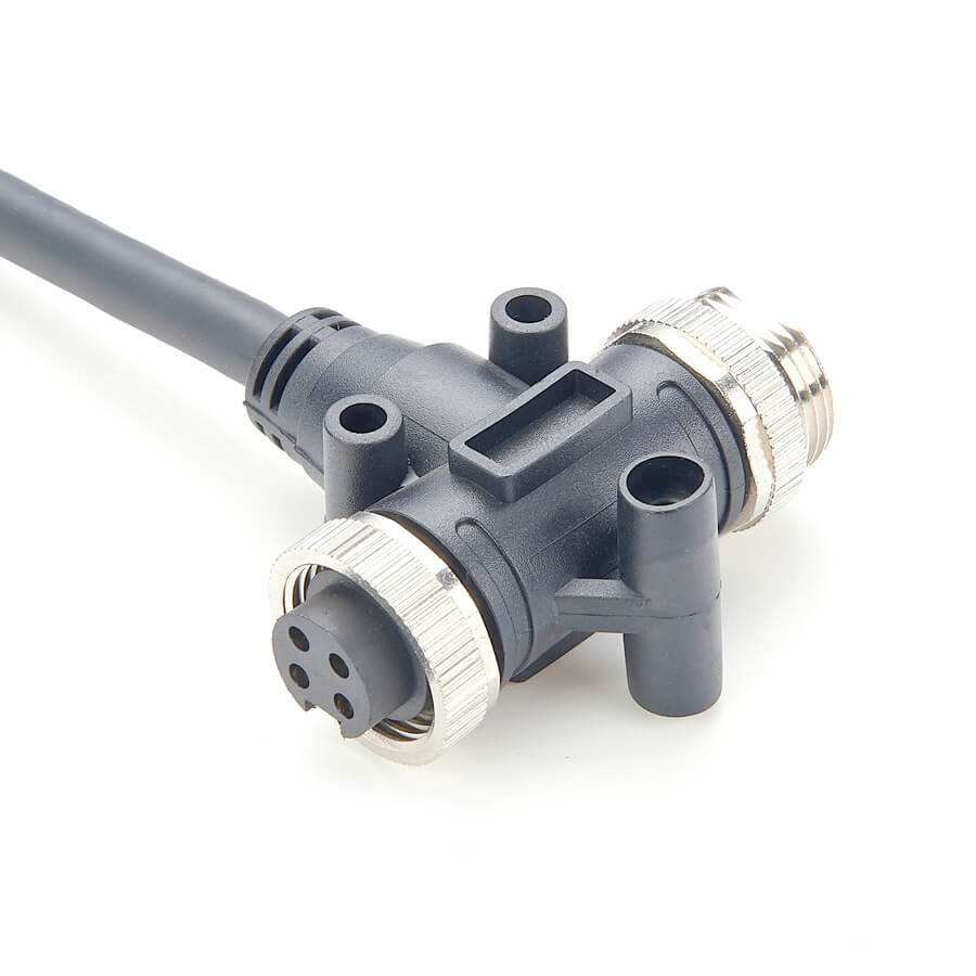 Elecbee Nmea 2000 7/8&quot; T-Connector T-Type M7/8 Male 4 Pin To M7/8 Female 4 Pin For Marine Ship And Yacht 2Meters