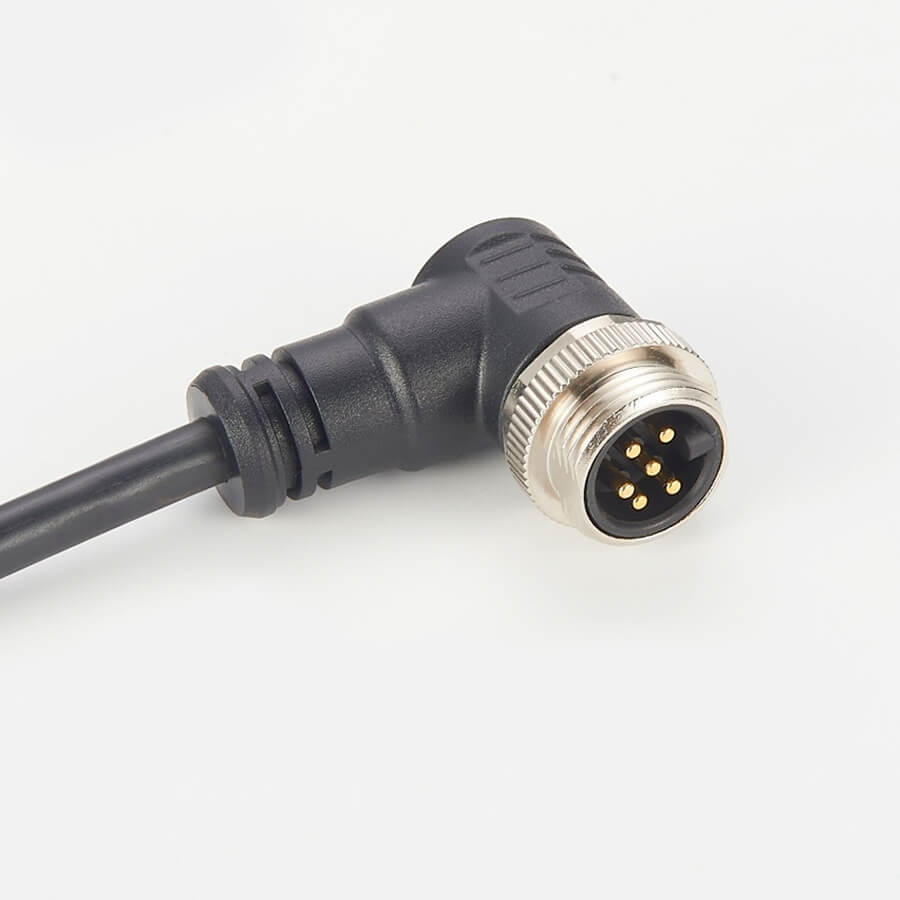Elecbee Nmea2000 M7/8 Male 6 Pin Mini Change Right Angle Single Ended Cable 1Meter