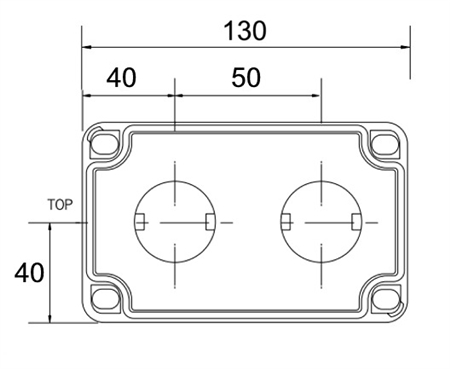 Elecbee EB-BC-AGS-2202 Push Button Enclosure, 2 Position, 22 mm, ABS Plastic