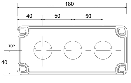 Elecbee EB-BC-CGS-3003 Push Button Enclosure, 3 Position, 30 mm, PC