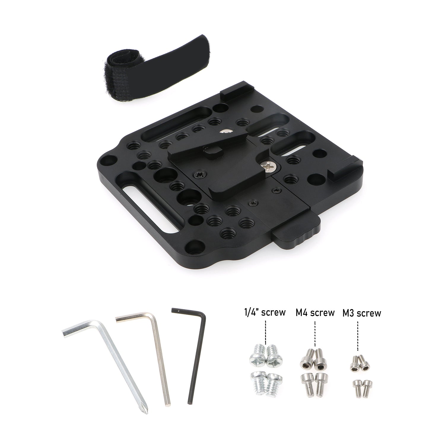 V-Lock Assembly-Kit with Female-V-Dock Male-V-Lock Quick-Release-Plate for V-Mount-Battery Elecbee Cables