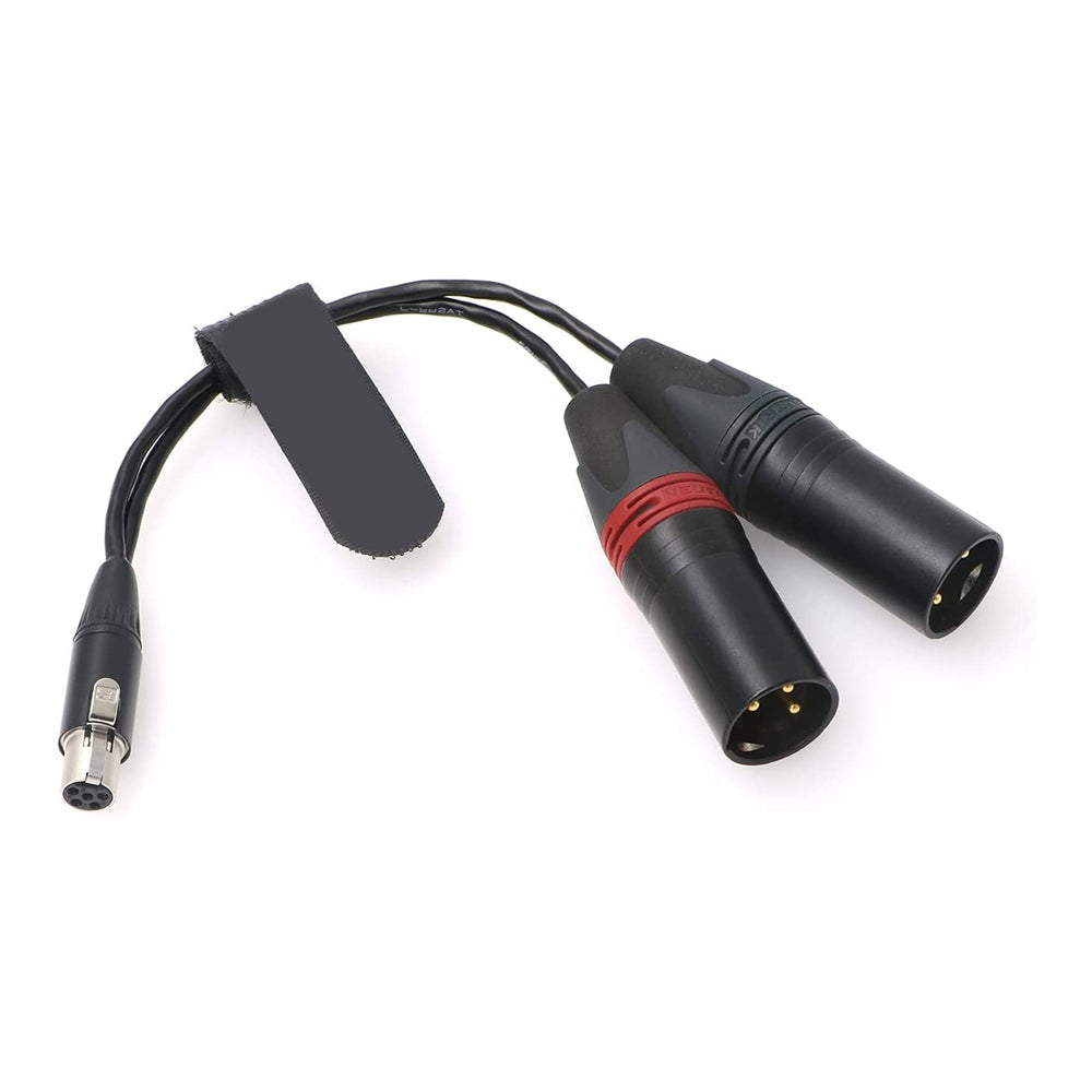 Ta5f to Dual XLR 3-Pin Male Audio-Cable for Lectrosonics-DCHR-Receiver to Sony-Fs700 Elecbee Cables
