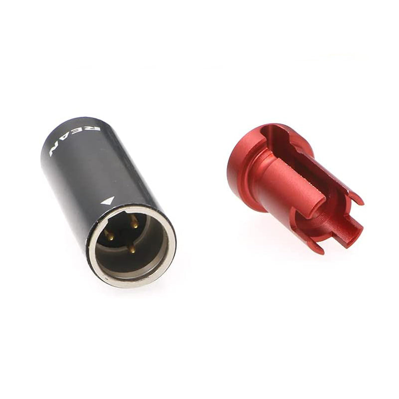 Low-Profile 3 Pin Male Mini XLR Connector Original Plug for Audio Microphone Cable Elecbee Cables  Blue/ Red/ Green/ Black