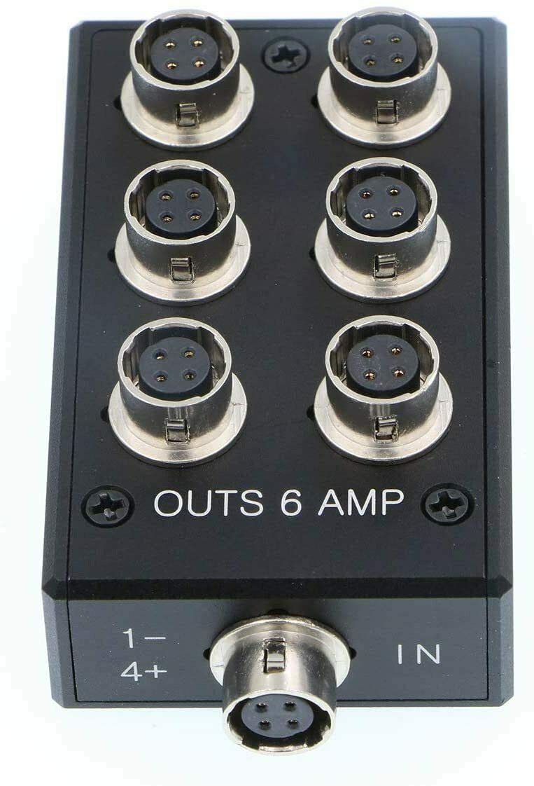 Elecbee Cables 4 Pin Hirose HR10A-7R-4S Splitter Box for Sound Devices 688 633 Zoom F8 Adapter