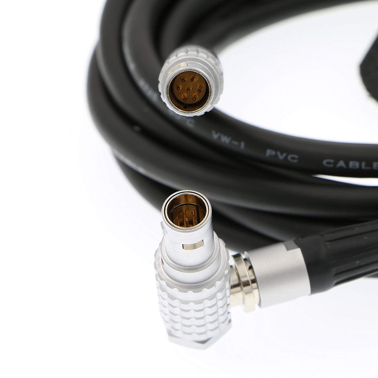 Elecbee Cables 7 Pin Male to 7 Pin Male Data Cable for Trimble R7 Receiver to TRIMMARK III Radio Right Angle to Straight