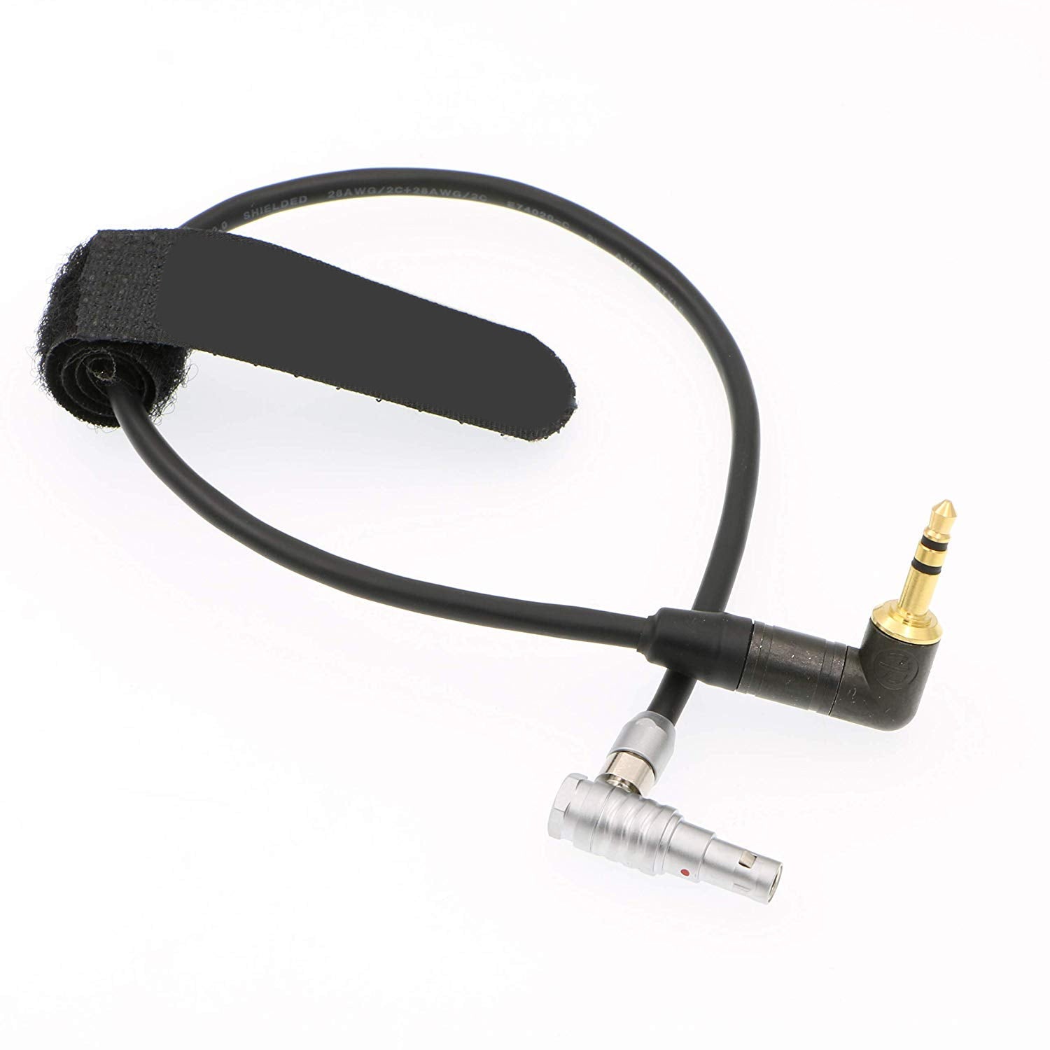 Elecbee Cables 5 Pin Right Angle Male to Right Angle 3.5mm TRS Audio Cable for Z CAM E2 Camera