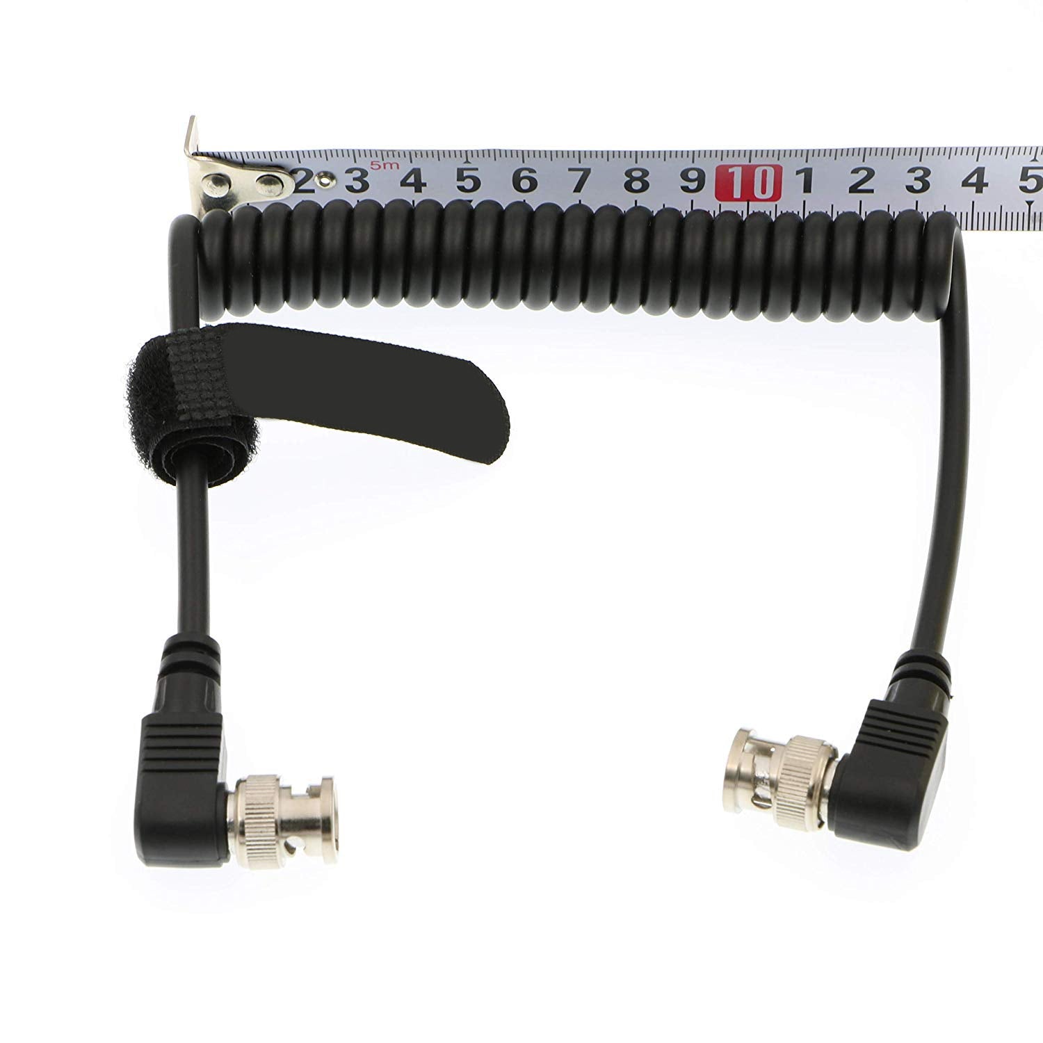 Elecbee Cables HD SDI Coiled Cable Right Angle BNC to Right Angle BNC
