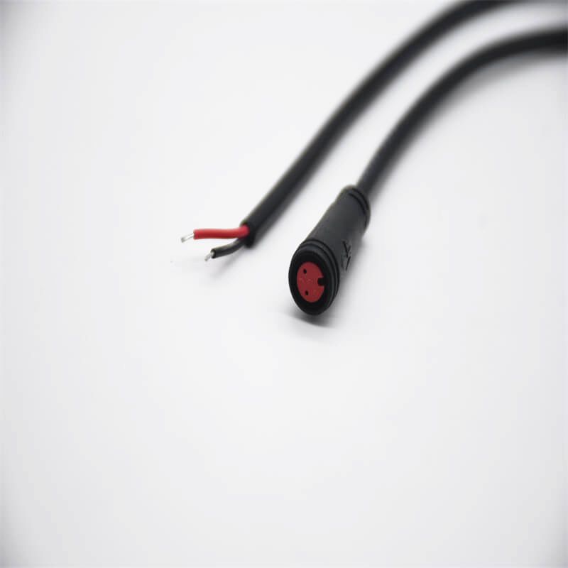 Elecbee M7 Gold-plate Copper 2Pin Red Rubber Core Male And Female Connector IP67 Nylon Waterproof 0.2M Length 2*0.2㎜² Cable For LED