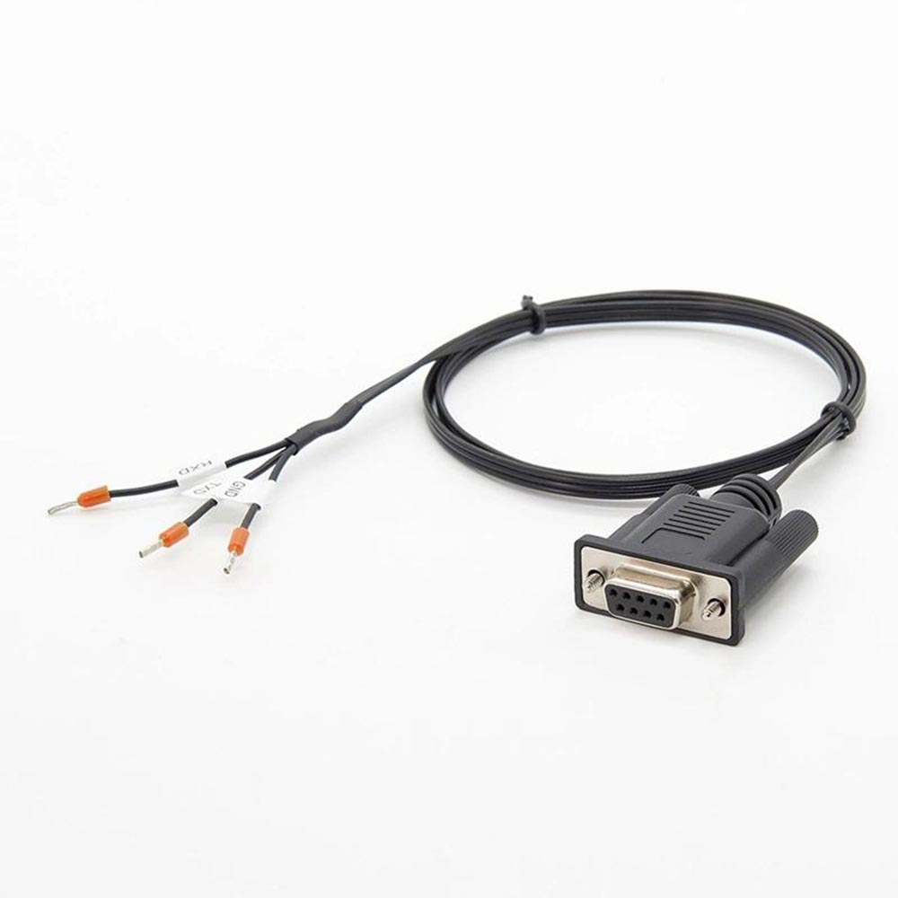 Elecbee D-Sub 9Pin Female Straight Connector With Cable Single End 0.5M