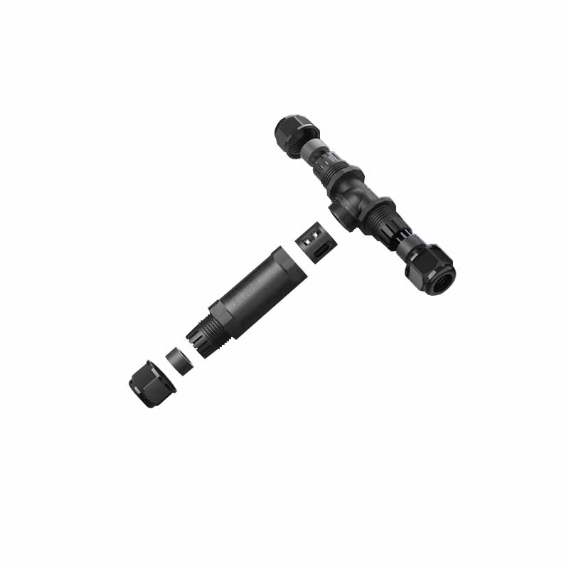 Elecbee EW-M25T-2P Power Cable 2 Pin IP68 EW-M25T Series PA Material Underground Waterproof Wire Connector
