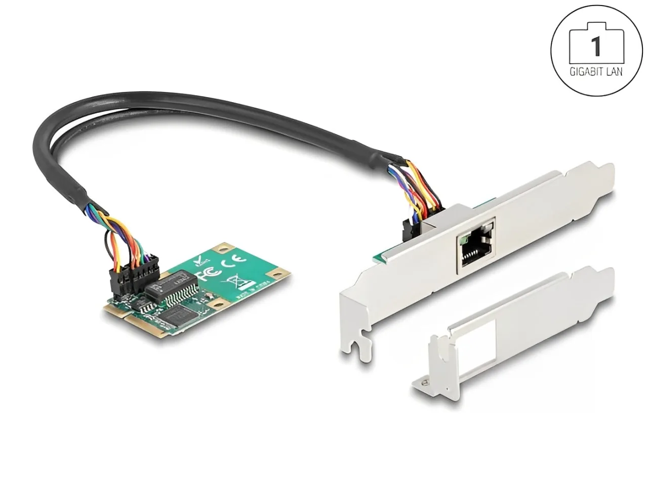 Elecbee Mini PCIe I/O PCIe Größe 1 x RJ45 Gigabit LAN