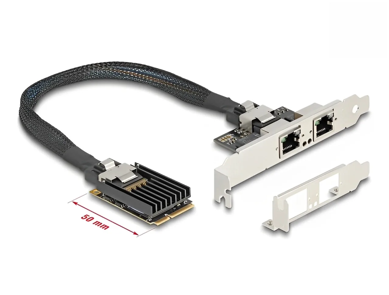 Elecbee Mini PCIe I/O PCIe volle Größe 2 x RJ45 Gigabit LAN