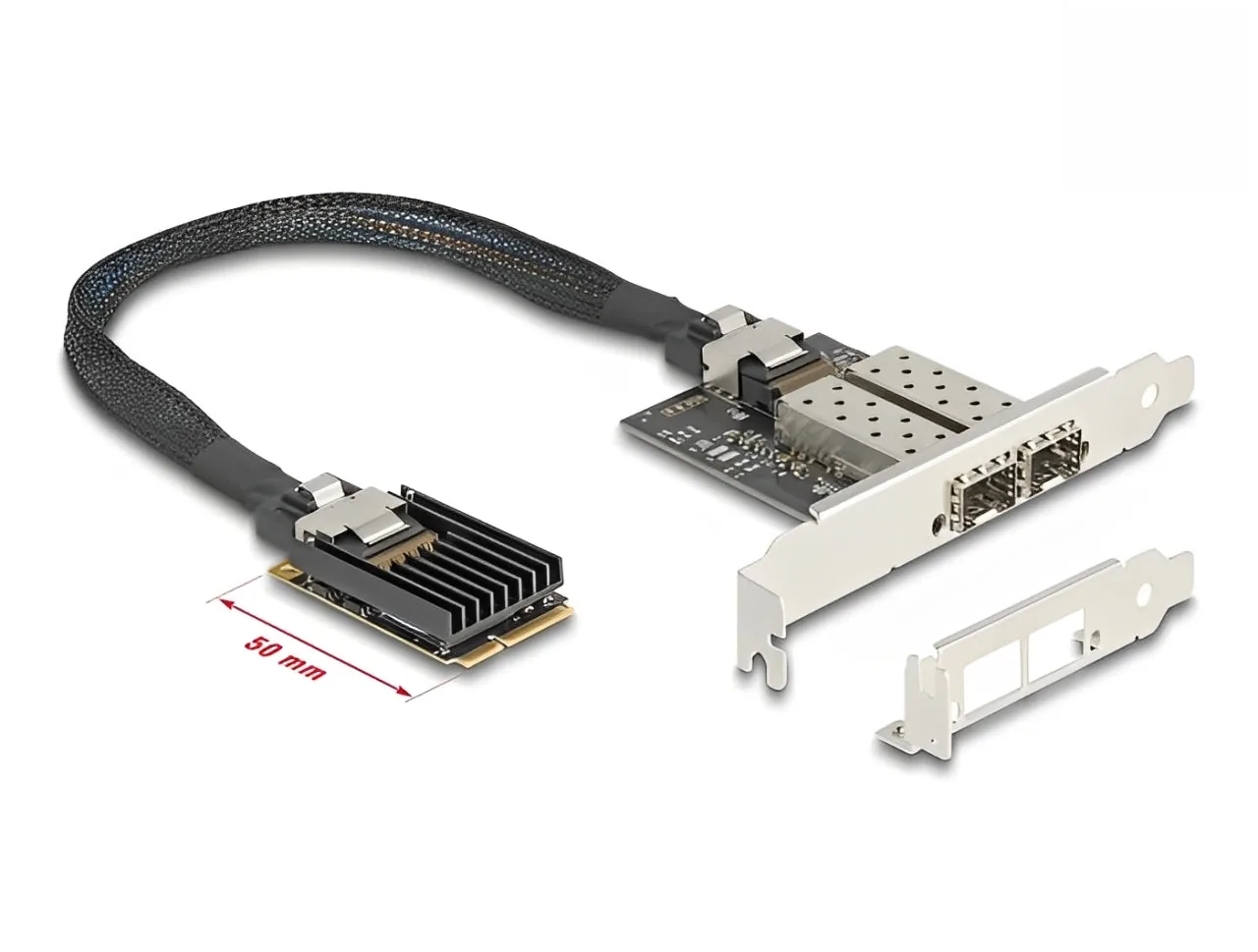 Elecbee Mini PCIe I/O PCIe volle Größe 2 x SFP Gigabit LAN