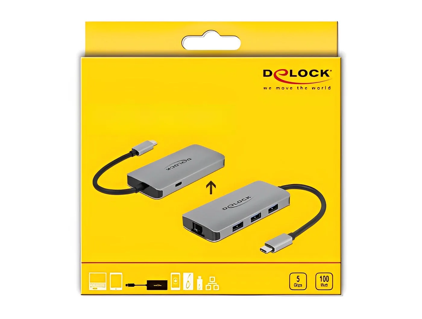 Elecbee USB 3.2 Gen 1 Hub with 4 Ports and Gigabit LAN and PD