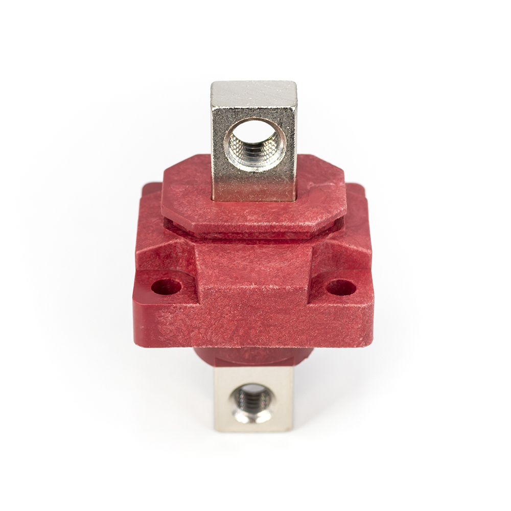 Elecbee Tek Çalışık Tipi Kavşak Blokları, 150A,
M8 ile Busbar, M6 ile Busbar, Flange Mounting, Red