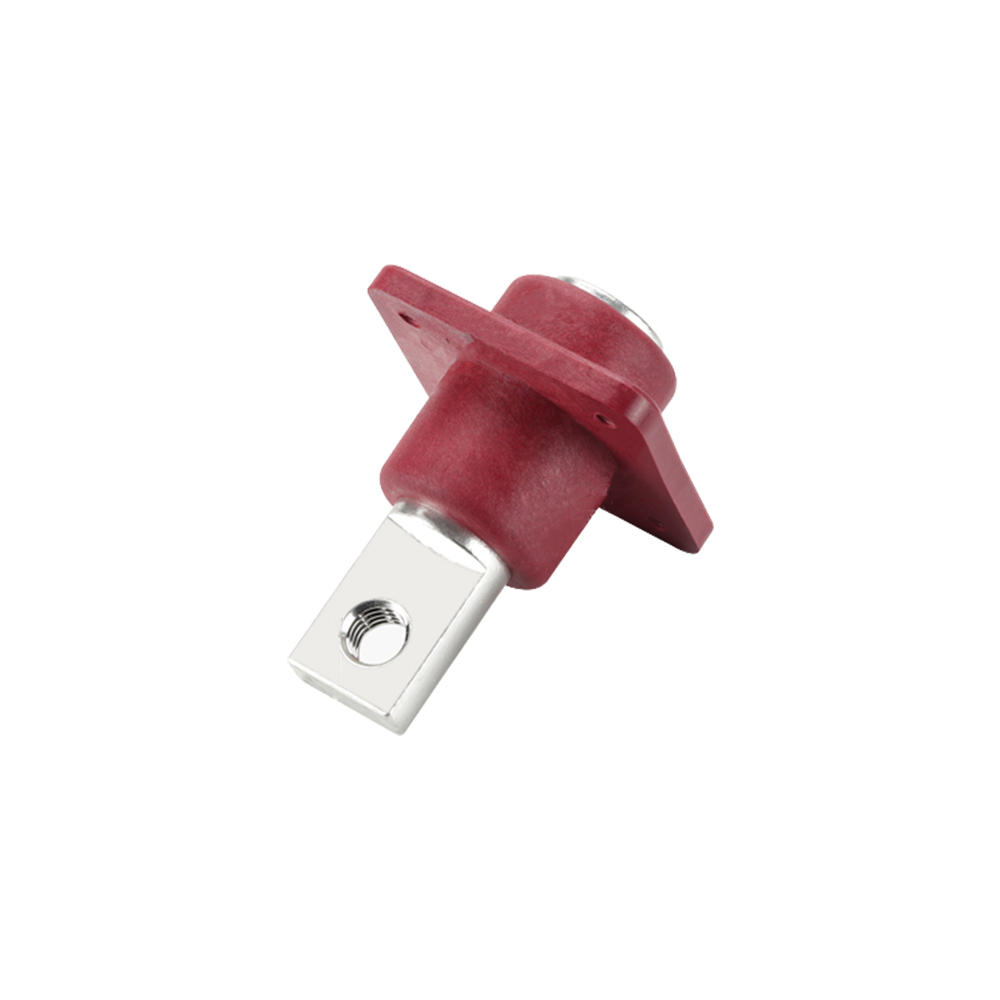 Elecbee Tek Soslu Tip Kavşak Blokları, 500A, Dahili Vida (M10), M10 ile Busbar, 
Flanş Montaj, Kırmızı