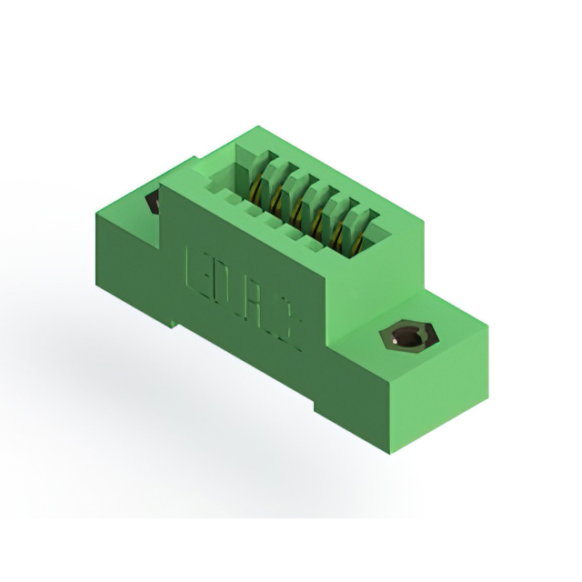 Elecbee Card Edge Connector Pitch 2.54mm Single Edge Card 6 Position Gold Plaqué Couleur Vert