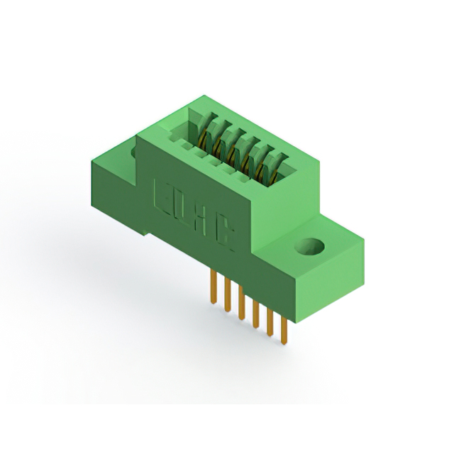 Elecbee Card Edge Connector Pitch 2.54mm Single Edge Card 6 Position Gold Plated Color Green