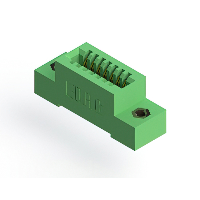 Elecbee Card Edge Connector Pitch 2.54mm Single Edge Card 7 Position Gold Plated Color Green