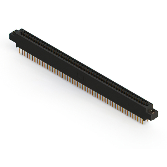 Elecbee Card Edge Connector Pitch 3.18mm Dual Edge Card 100 Position Gold Plated Color Black