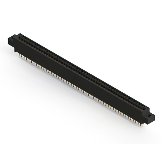 Elecbee Card Edge Connector Pitch 3.18mm Dual Edge Card 100 Position Gold Plated Color Black