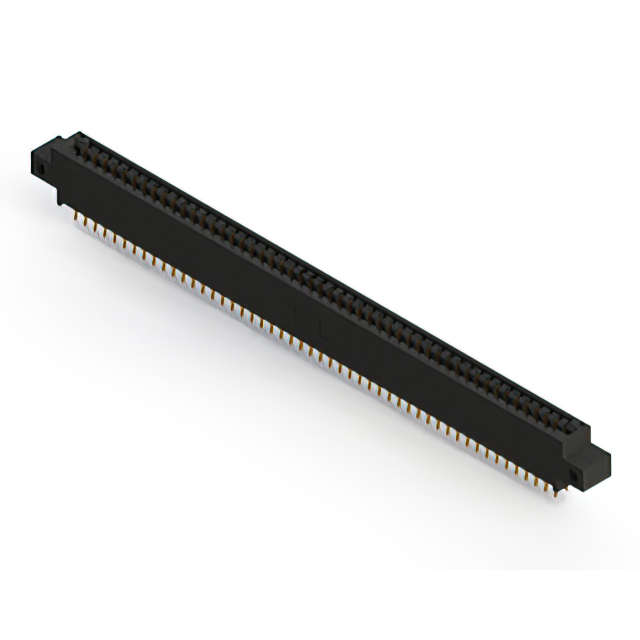 Elecbee Card Edge Connector Pitch 3.18mm Dual Edge Card 100 Position Gold Plated Color Black