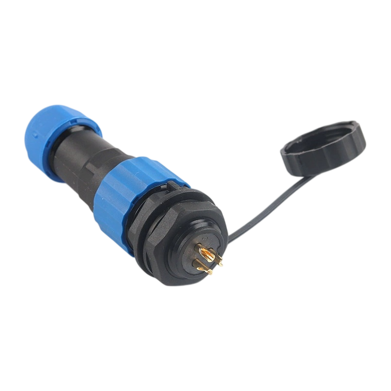 Elecbee SP17 In-line 3-Pin Circular Aviation Connector Set, IP68 Waterproof Plug and Socket, 10A 380V